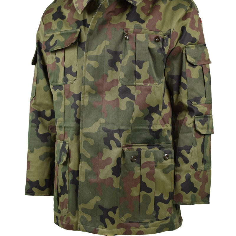Oryginalny polski armia Parkana Panther Camo Wojska kurtka walka BDU nadwyżka nowa