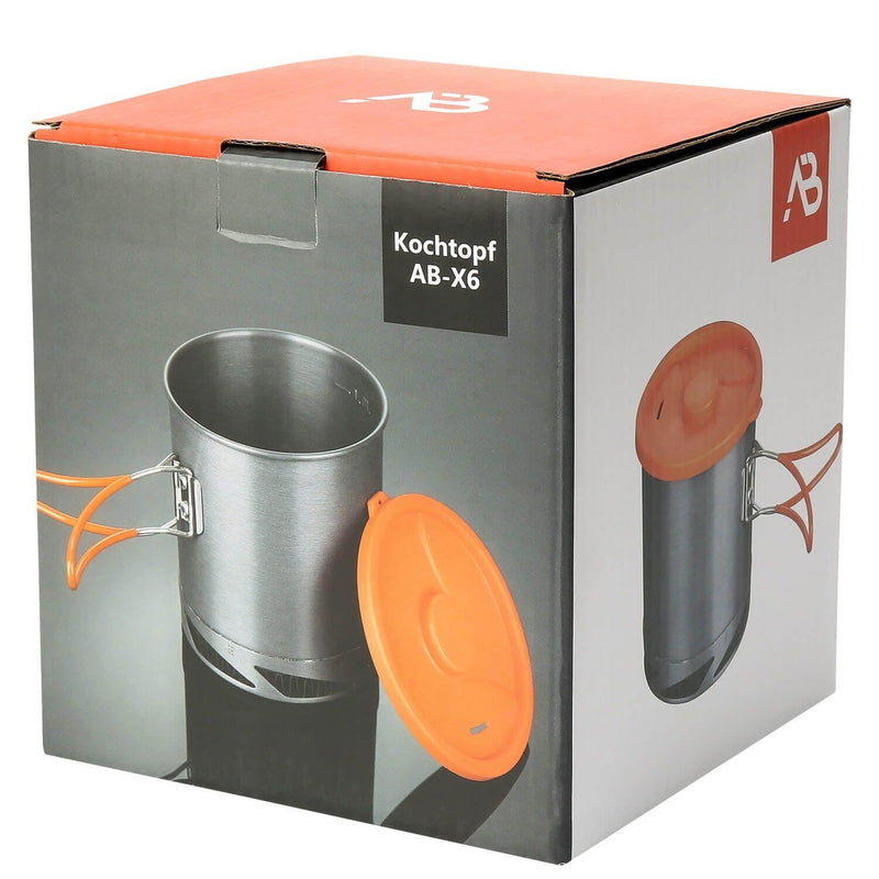 A.Blochl AB-X6 1 LITER POT Camping Treking Trekking Szybkie ogrzewanie aluminium szare nowe
