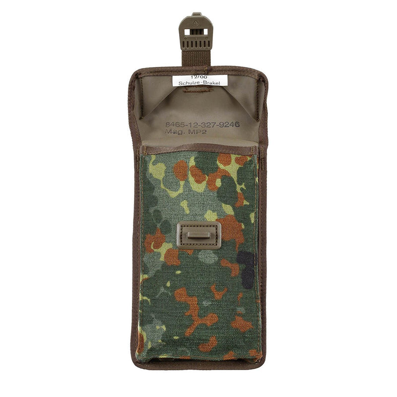 Oryginalny niemiecki wojskowy BW Magazine Torebka MP2 Small Flecktarn Camo Cordura New