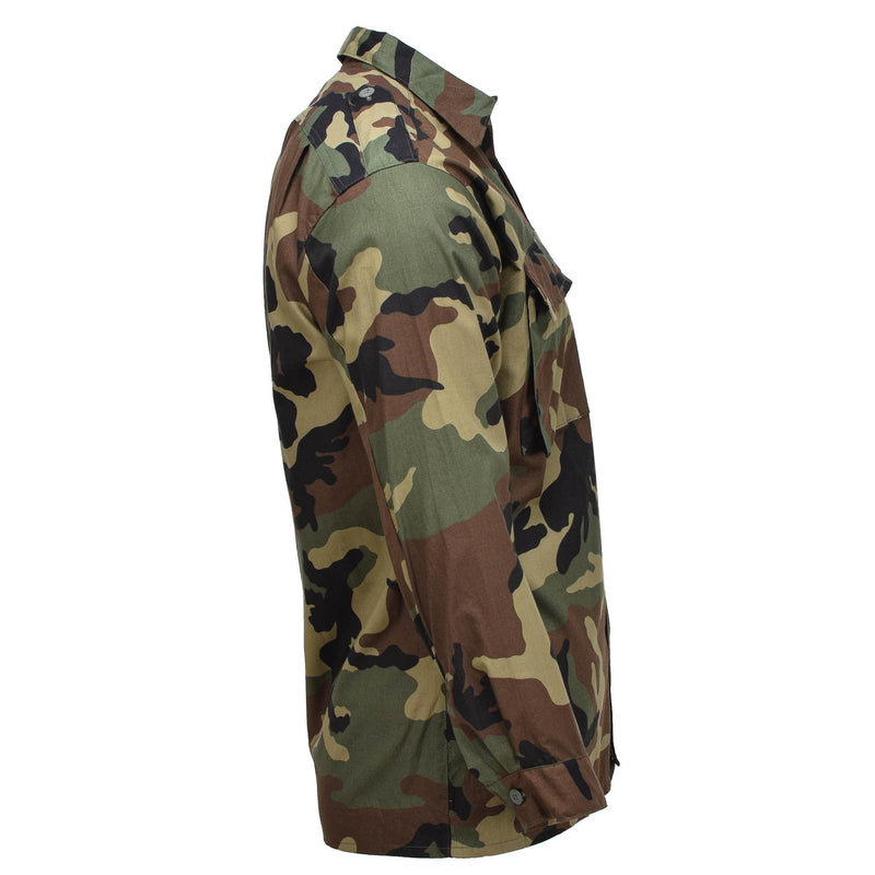 Oryginalny Chorwacki numer wojskowy Koszula Cotton BDU Woodland Camo Army SURPLUS NOWOŚĆ