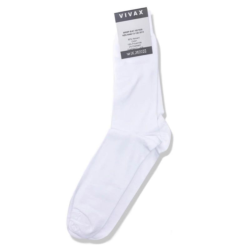 Belgia Jakość wojskowa Vivax Sports Socks Plain White Turing Camping Footear
