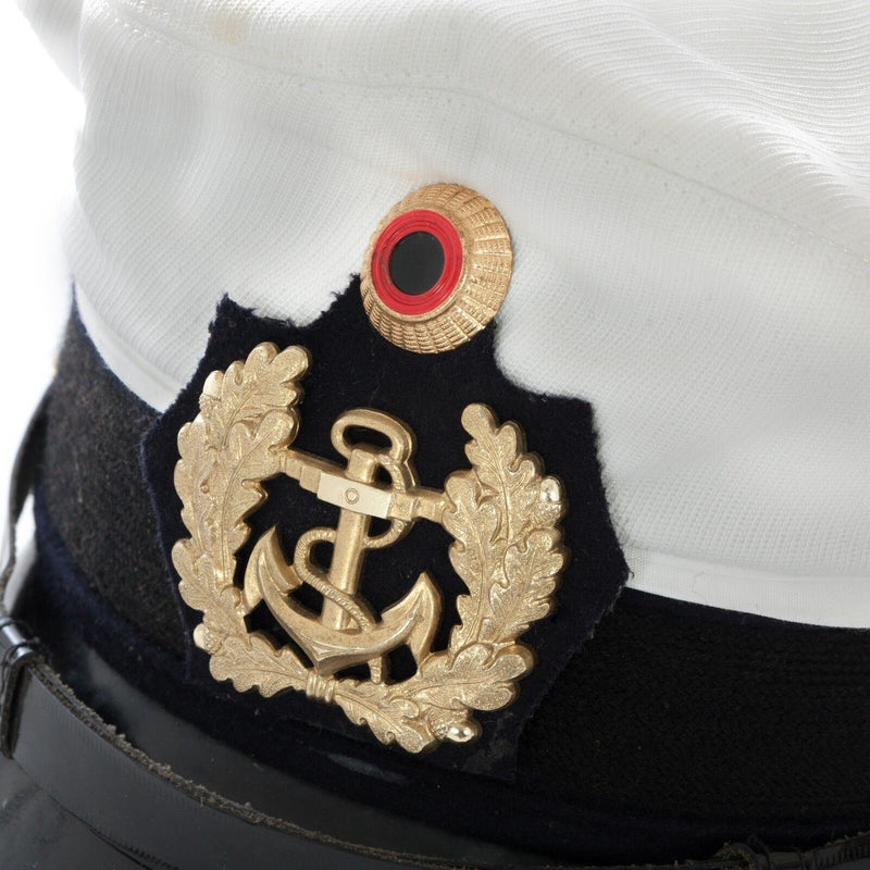 Oryginalne oficerowie armii niemieckiej BW Marines Cap Visor Fewe Peaked Hat Navy Naval