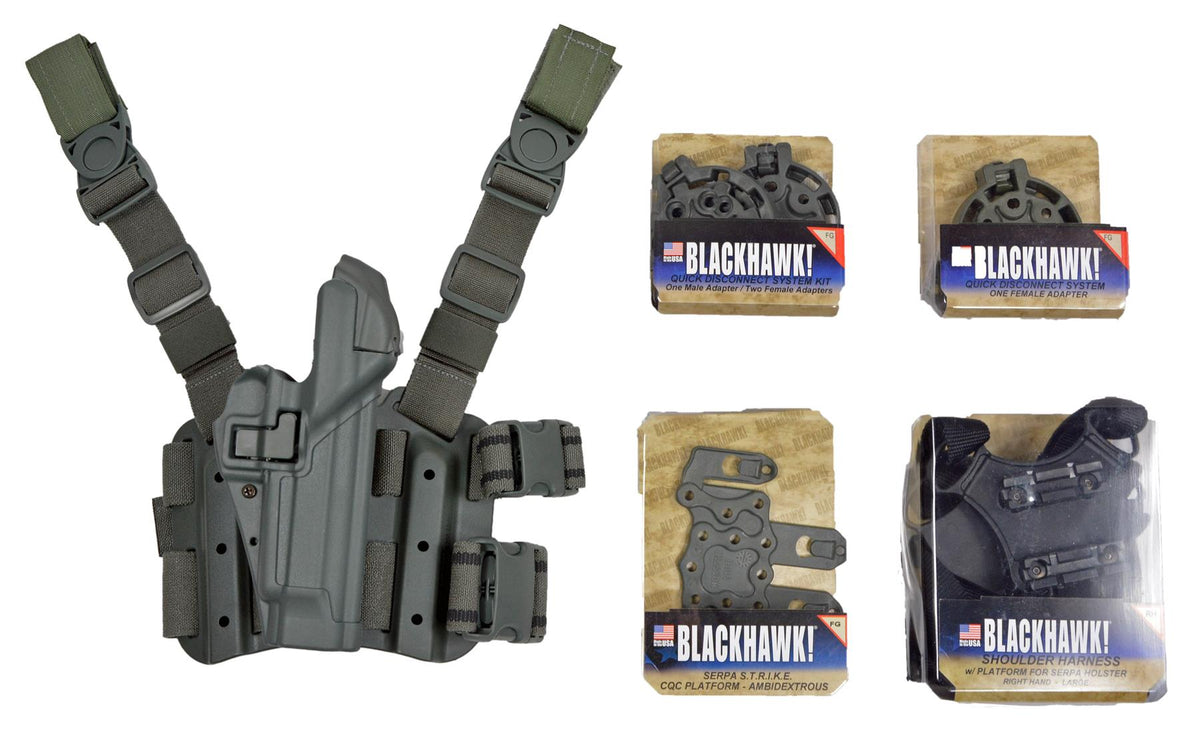 Oryginalny zestaw kabury do pistoletu wojskowego USA Blackhawk SERPA LV3 Beretta Foliage