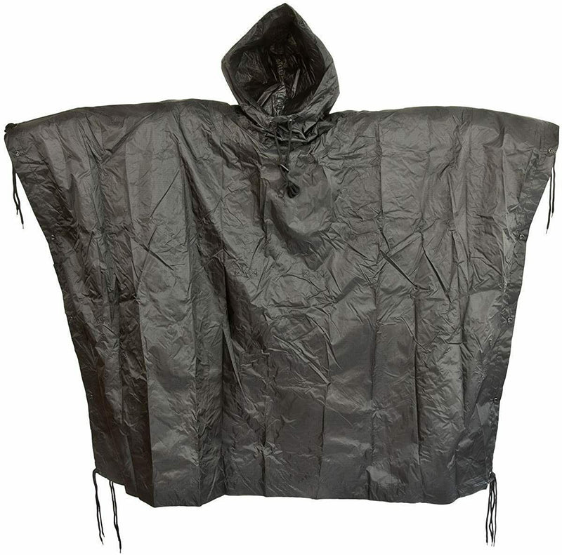 Wodoodporny deszcz w stylu armii marki Ripstop Poncho Cape Military Black