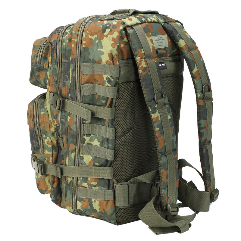 MIL-TEC Assault Trekking RucksAcka Duża 36L Backpack Flecktarn Daypack Bag