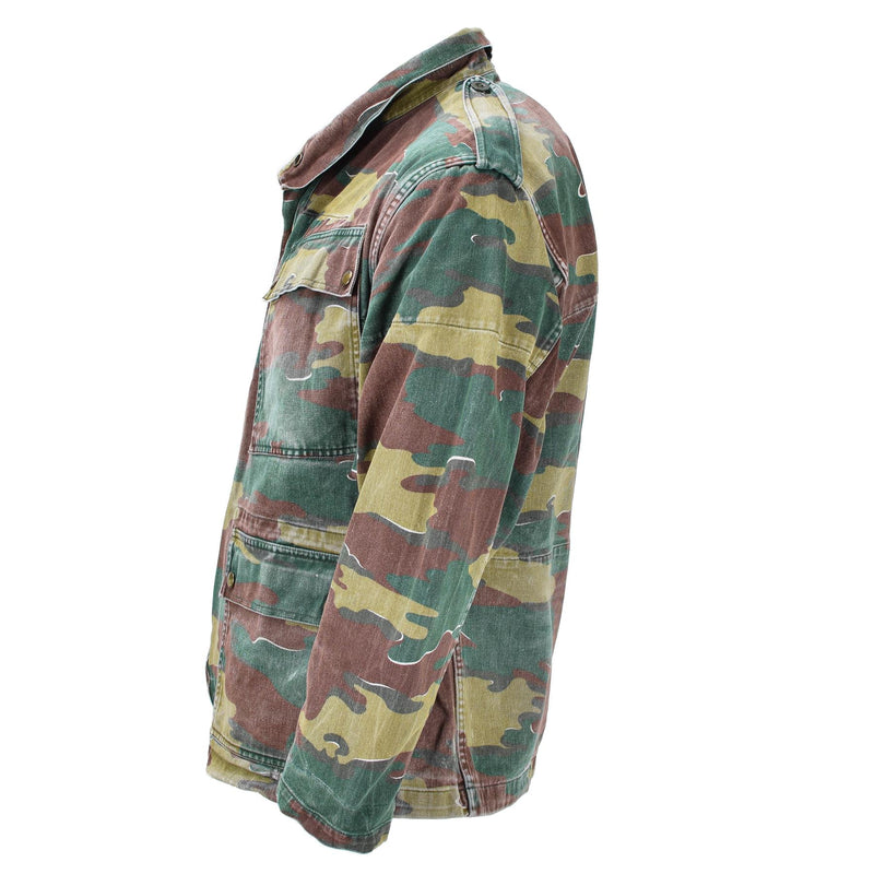 Oryginalny Belgia wojskowa M56 Jigsaw Camouflage Jacket Field Combat Troops Army
