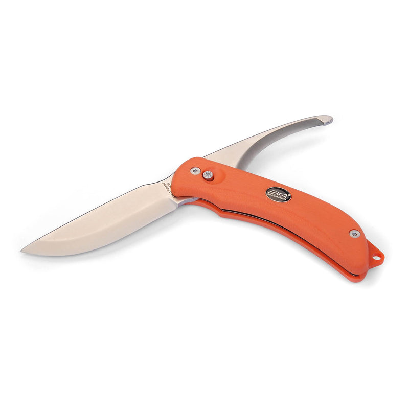 Eka Szwedzki rybak noża g3 gut hook 59 HRC stalowy ostrz Orange Proflex