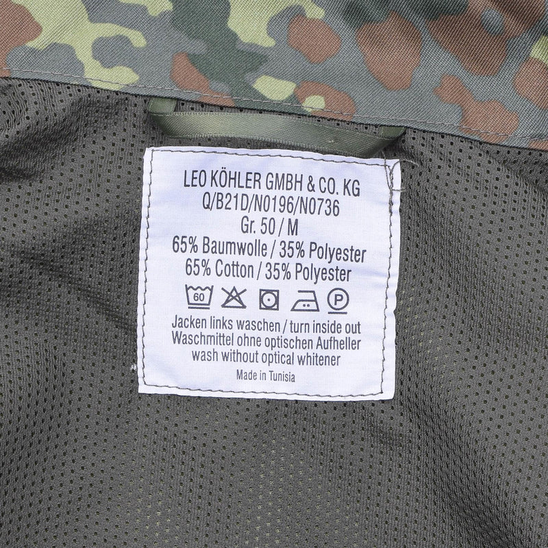 Leo Kohler Wojskowy Wojskowy Kurtka taktyczna lekka fleksyjna flecktarn Cecktarn Camo