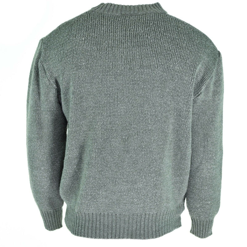 Oryginalny Szwajcarski Sweter Właski M74 Grey Virgin Wool z zamkiem błyskawicznym
