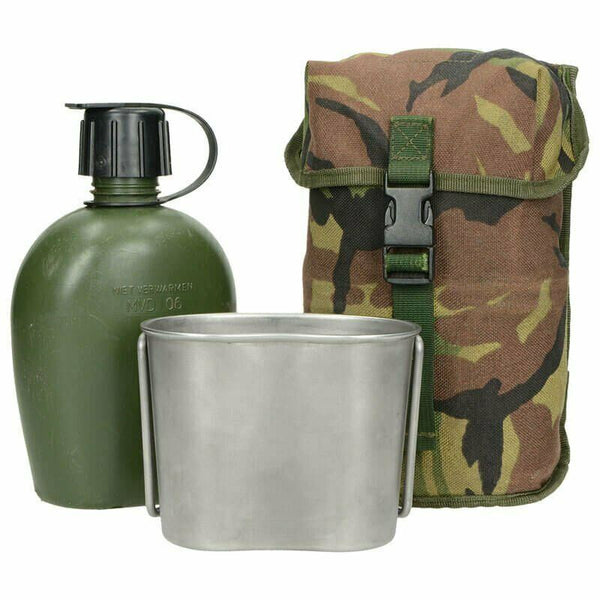 Oryginalna stołówka armii holenderskiej Worka i kubek ze stali nierdzewnej Cap DPM Camo Molle