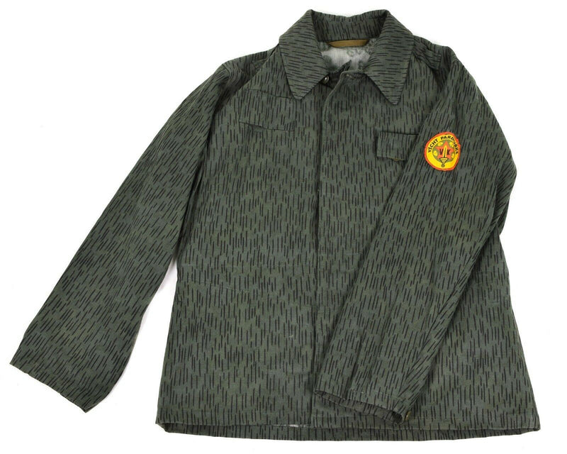 Oryginalny czeski armia wojskowa M60 Field Jacket Parma Rain Drop Camuflage