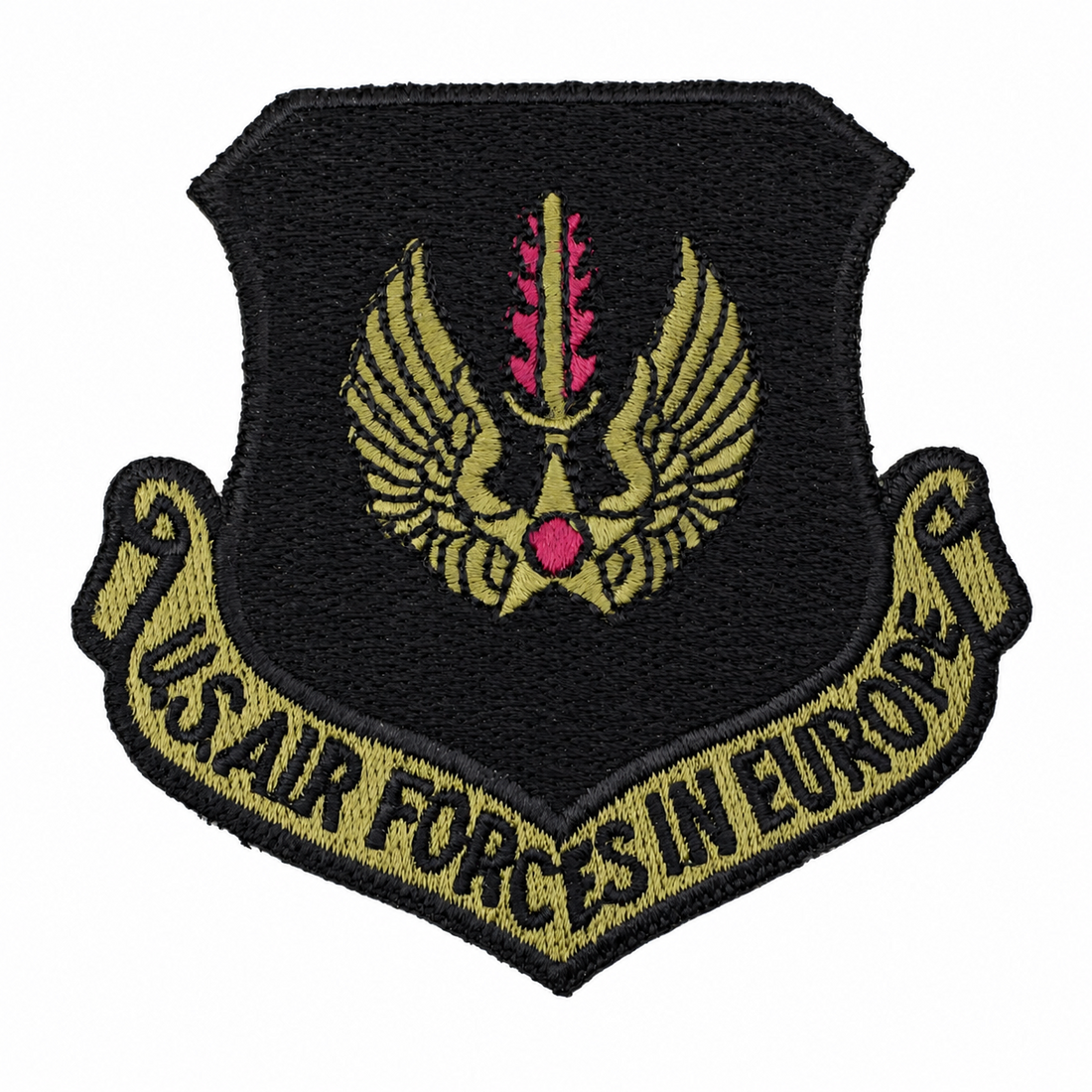 Oryginalna naszywka amerykańskich sił powietrznych USAFE w Europie, haftowane insygnia kolekcjonerskie
