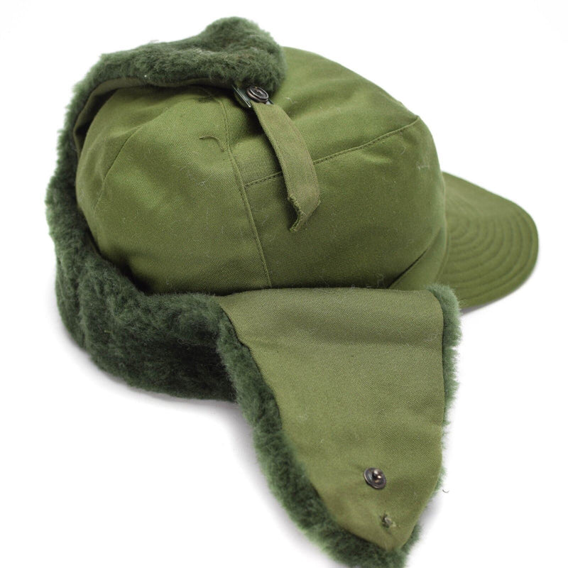 Oryginalny szwedzki szwedzka armia wojskowa Winter Green M59 Combat Field Cap Hat