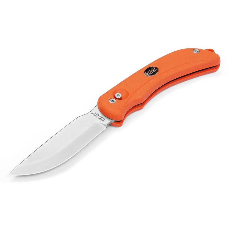 Eka Szwedzki rybak noża g3 gut hook 59 HRC stalowy ostrz Orange Proflex