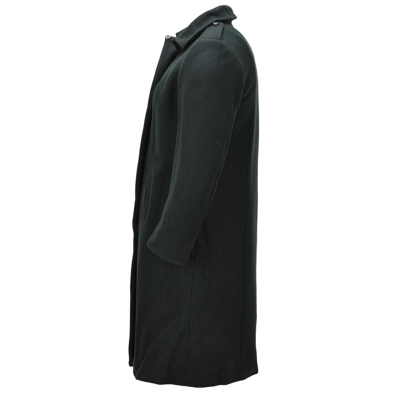 Oryginalny damski płaszcz wełniany armii kanadyjskiej z nadwyżki wojskowej w kolorze ciemnozielonym