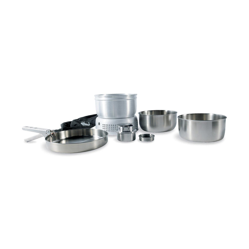 Tatonka Camping Stove Set Set Stael Stael Burner Outdoor Compact Doniczka