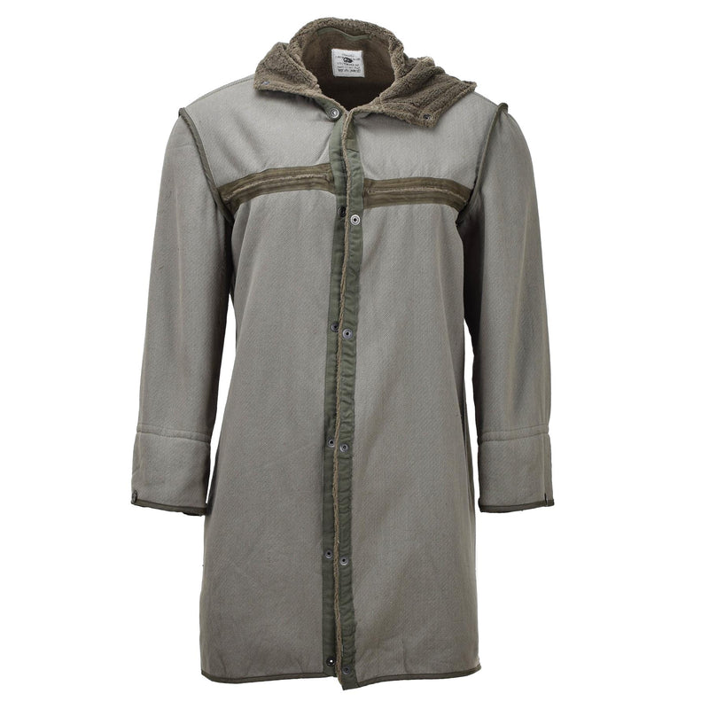 Oryginalne niemieckie wojsko długie Parma Faux Fur Line Thermal Hooded Army Olive