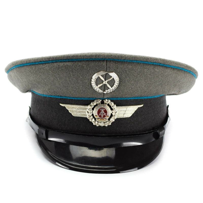 Oryginalne wschodnie niemieckie nva armia Visor Cap Air Forces Airia Oniósł Nowy kapelusz Nowy