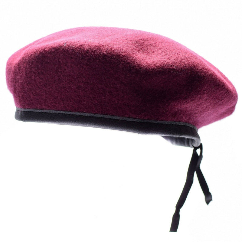Oryginalny armia niemieckiej Burgundii Wine Beret Command Command Cap Wełna Nowa Jakość