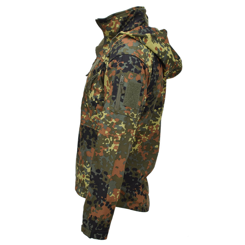 MIL-TEC Softshell Kurtka SCU 14 Niemiecka Flecktran Camo Outdoorowa odzież wiejska