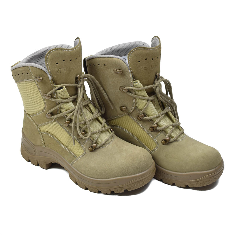 Oryginalne niemieckie wojskowe buty taktyczne Wodoodporne Khaki Ruble Round Sole Nowa