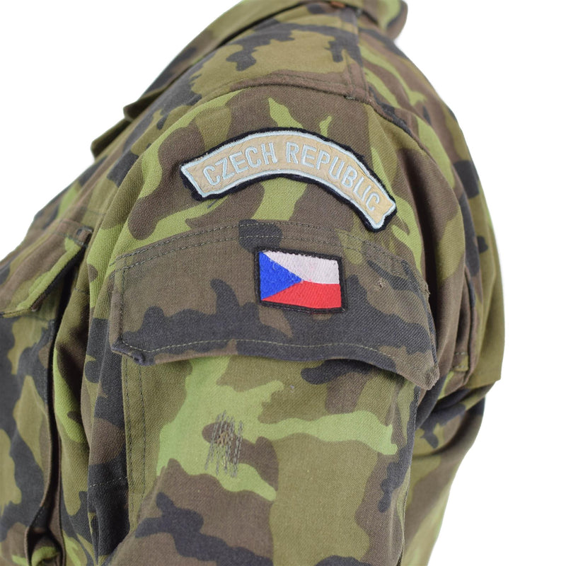 Oryginalny czeski oddziałów armii kurtka polowa liść camo wzór parki wojskowej nadwyżki wojskowej