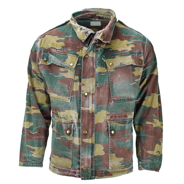 Oryginalny Belgia wojskowa M56 Jigsaw Camouflage Jacket Field Combat Troops Army