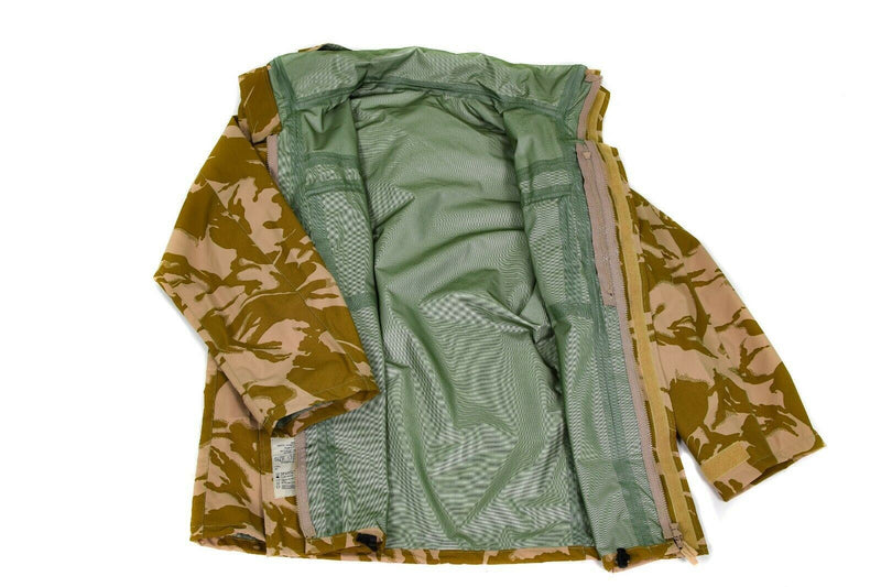 Oryginalna brytyjska armia bojowa pustynna Camo MVP Goretex Waterproof Rain Nowy