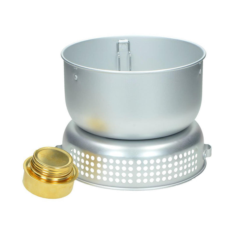 MIL-TEC Camping Set Zestaw naczynia naczynia naczynia kuchennego Alkohol Burner Aluminium Pot.