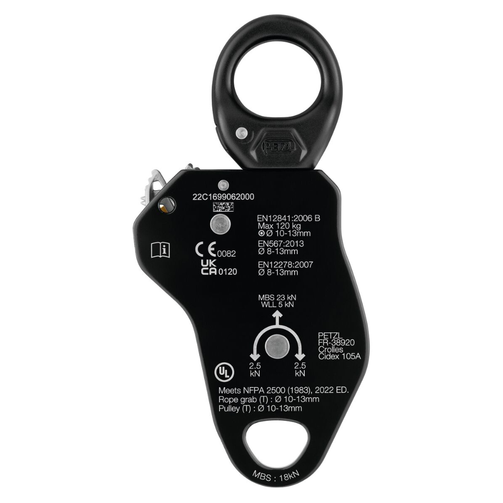 Obrotowe urządzenie do ciągnięcia liny PETZL PRO TRAXION Progress Capture, żółte