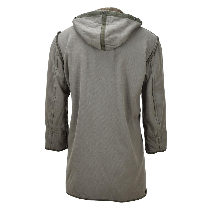 Oryginalne niemieckie wojsko długie Parma Faux Fur Line Thermal Hooded Army Olive