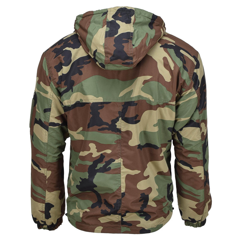 Mil-Tec Niemiecki wojskowy kurtka bojowa Winter Woodland Windproof z kapturem wyłożona nowa