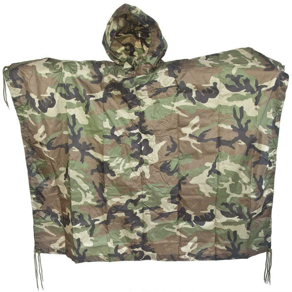 Marka MIL-TEC w stylu armii w stylu armii wodoodporny RIPSTOP Cape Wojskowy Woodland