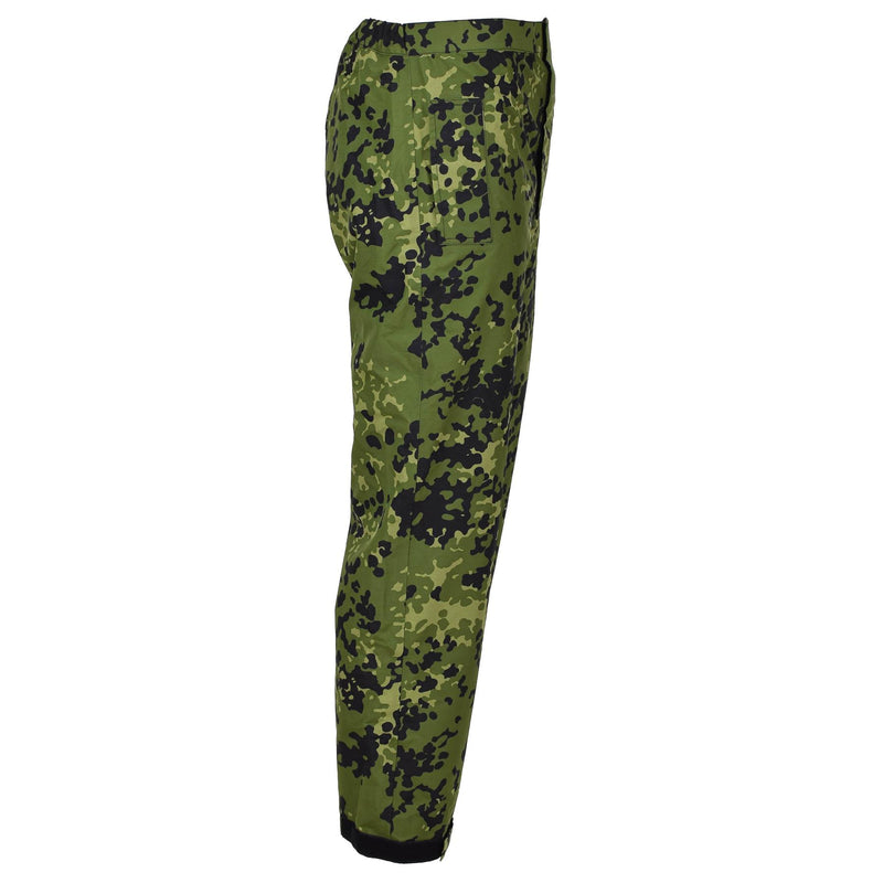 Oryginalny duński wojskowy Camo M84 Deszczowe spodnie wodoodporne elastyczne spodnie nowe