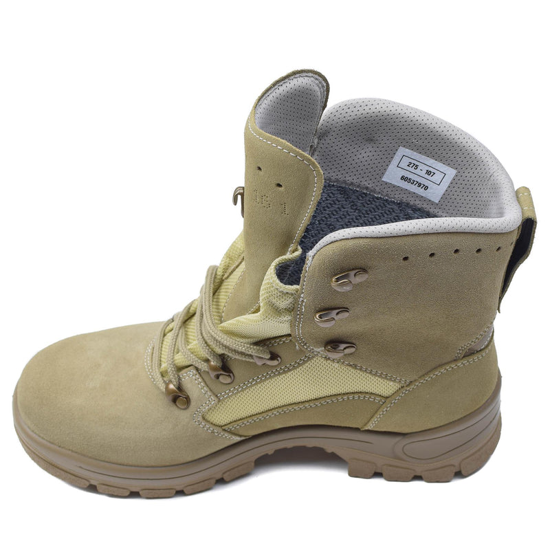 Oryginalne niemieckie wojskowe buty taktyczne Wodoodporne Khaki Ruble Round Sole Nowa