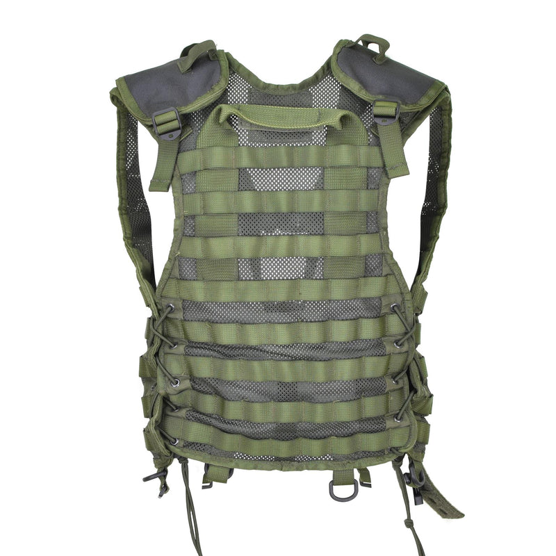Prawdziwy holenderski wojskowy kamizelka oliwek 6pcs modułowe laski Molle