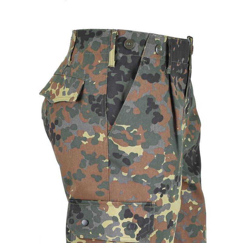 Marka MIL-TEC Styl armii niemieckiej jakość Flectarn Camo zwykłe spodnie z polami ładunkowymi
