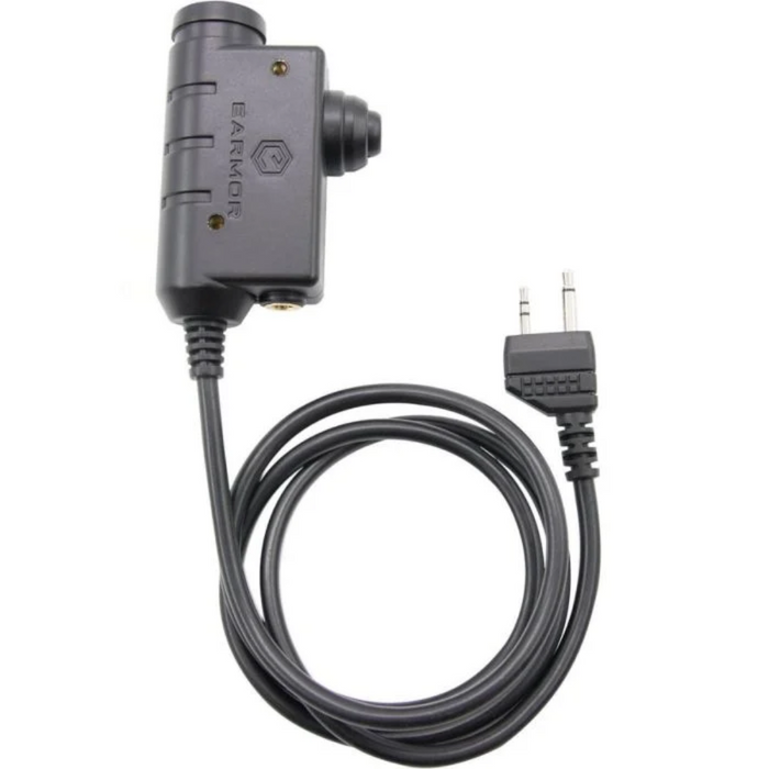 Adapter Earmor M51-MID PTT Zestaw słuchawkowy Midland Radio Przewodowy sprzęt taktyczny Czarny