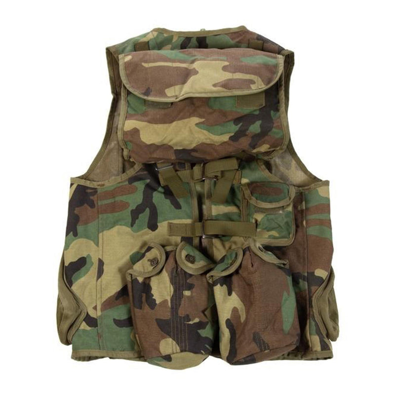 Oryginalna kamizelka taktyczna NATO Woodland Camuflage Multi Pockets Army Nowa