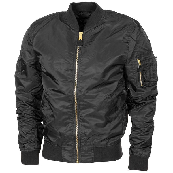 Kurtka w stylu wojskowym Airforces Crew Mundur Bomber MA1 WITRPOOF Black New