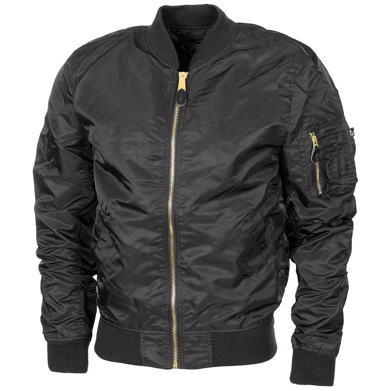 Kurtka w stylu wojskowym Airforces Crew Mundur Bomber MA1 WITRPOOF Black New
