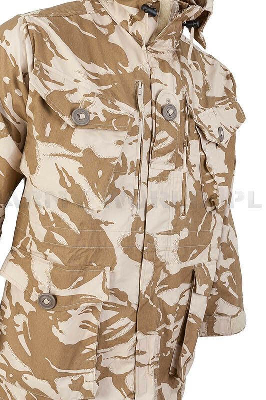 Oryginalna brytyjska armia wojskowa Pustynna Kurtka Parkana Smock Windproof Nowy