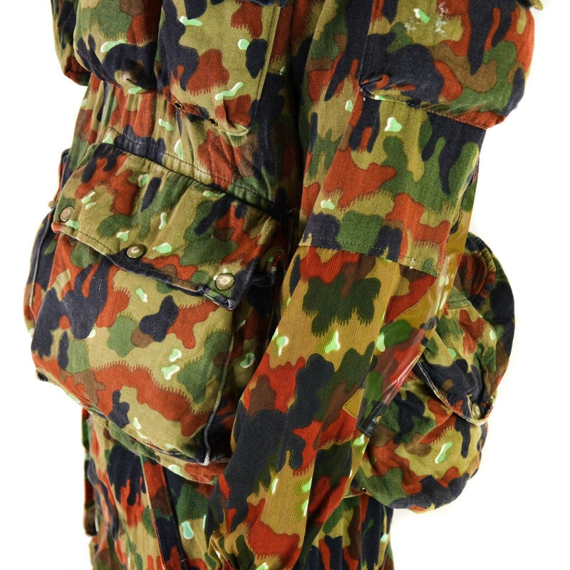 Oryginalna szwajcarska kurtka armii M70 Alpenflage Camo Sniper Combat z kapturem parka