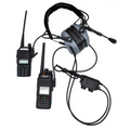 Earmor podwójny adapter PTT Kenwood Baofeng 2-pinowy przewodowy taktyczny zestaw słuchawkowy czarny