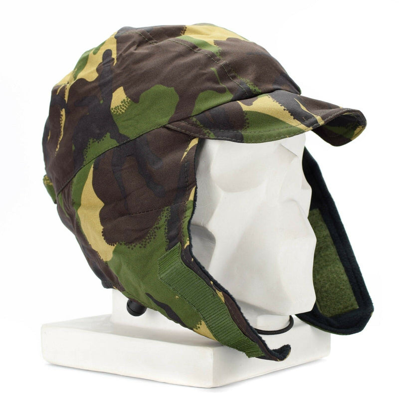 Oryginalna armia brytyjska DPM Camo Waterproof Gore Tex Cap wyłożony zimna pogoda Kapelusz Nowy