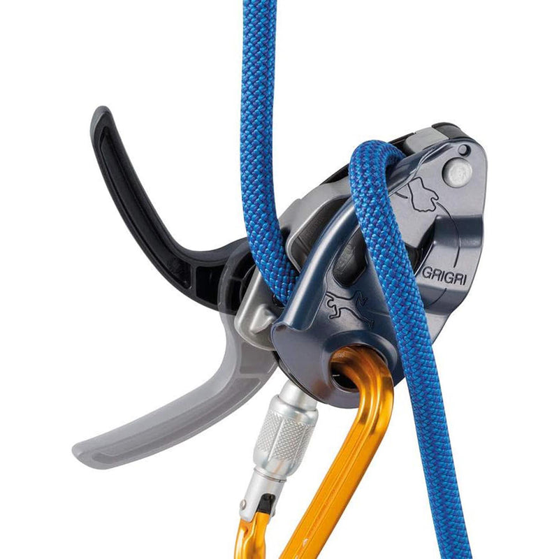 Petzl Grigri wspomagane urządzeniem do hamowania urządzenia wspinaczkowe aluminiowe niebieskie