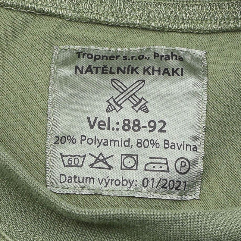 Czeska koszula wojskowa Bieliwa z oliwek z długim rękawem
