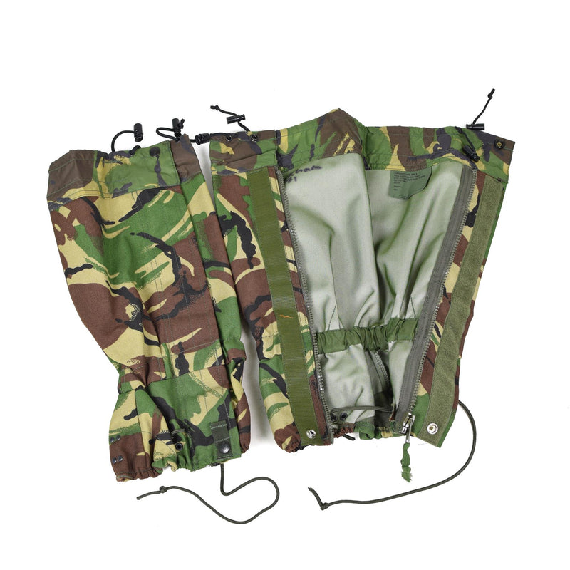 Oryginalne armia brytyjska DPM Camouflage Gaiters Waterproof rozmiar standarowania