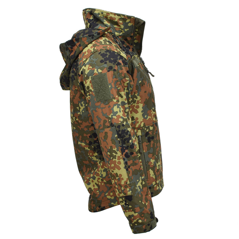 MIL-TEC Softshell Kurtka SCU 14 Niemiecka Flecktran Camo Outdoorowa odzież wiejska