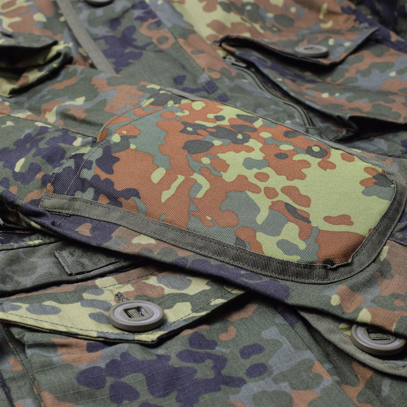 Kurtka marki MIL-TEC Ripstop Smock Niemiecka armia Flecklerktarn Camo Parka Men's Wear